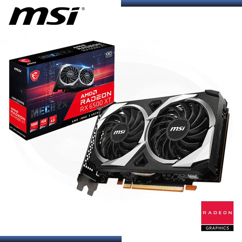 AMD RADEON RX 6500XT 4GB MSI MECH 2X 4G OC